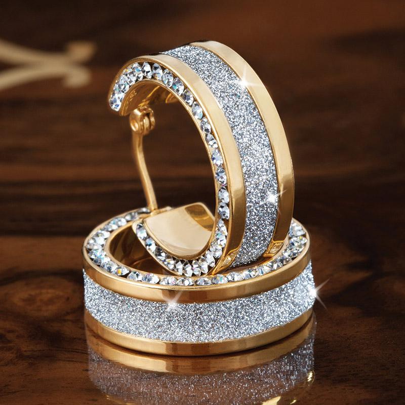 Mirantique Gold-finished Earrings & Stainless Steel Earrings